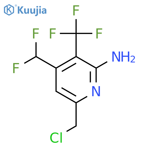 2-Amino-6-(chloromethyl)-4-(difluoromethyl)-3-(trifluoromethyl)pyridine structure