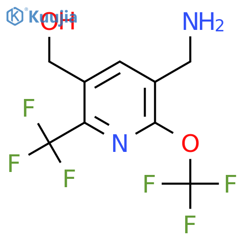 3-(Aminomethyl)-2-(trifluoromethoxy)-6-(trifluoromethyl)pyridine-5-methanol structure