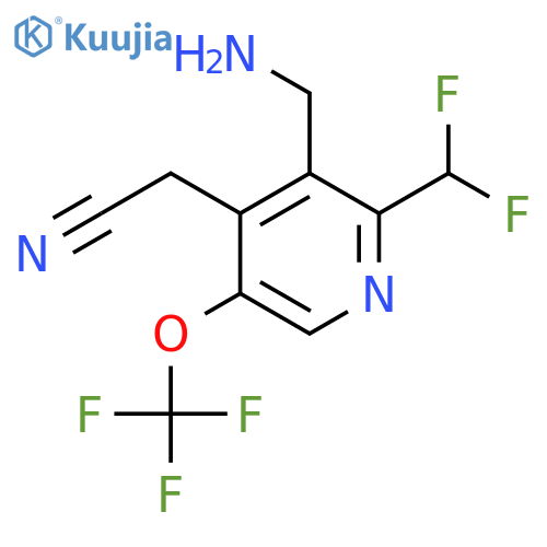 3-(Aminomethyl)-2-(difluoromethyl)-5-(trifluoromethoxy)pyridine-4-acetonitrile structure
