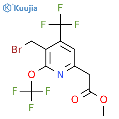 Methyl 3-(bromomethyl)-2-(trifluoromethoxy)-4-(trifluoromethyl)pyridine-6-acetate structure