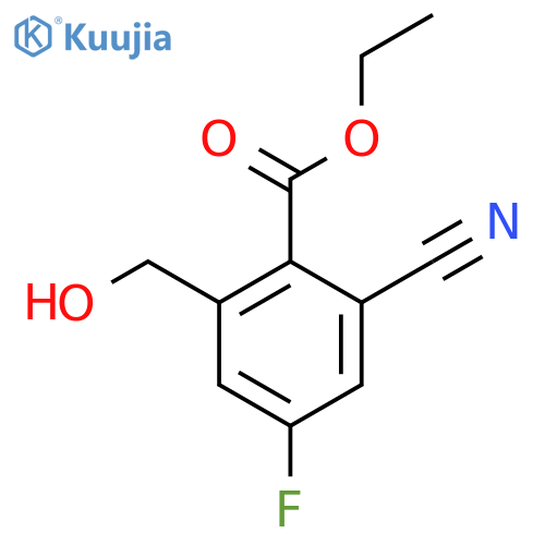 Ethyl 2-cyano-4-fluoro-6-(hydroxymethyl)benzoate structure