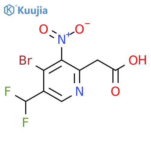 4-Bromo-5-(difluoromethyl)-3-nitropyridine-2-acetic acid structure