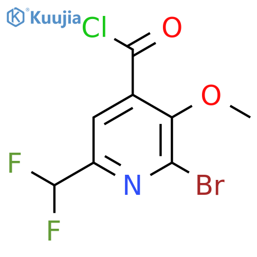 2-Bromo-6-(difluoromethyl)-3-methoxypyridine-4-carbonyl chloride structure
