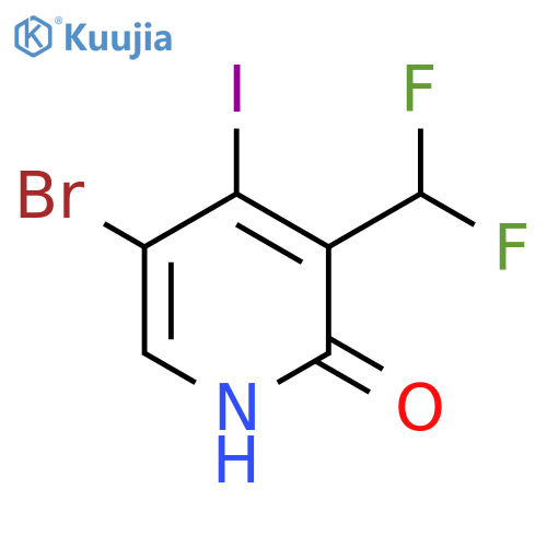 5-Bromo-3-(difluoromethyl)-2-hydroxy-4-iodopyridine structure