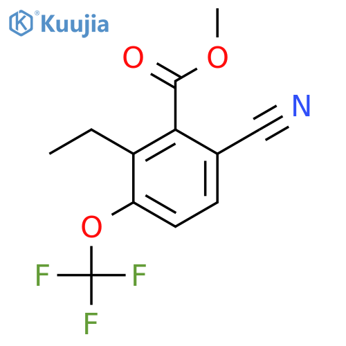 Methyl 6-cyano-2-ethyl-3-(trifluoromethoxy)benzoate structure
