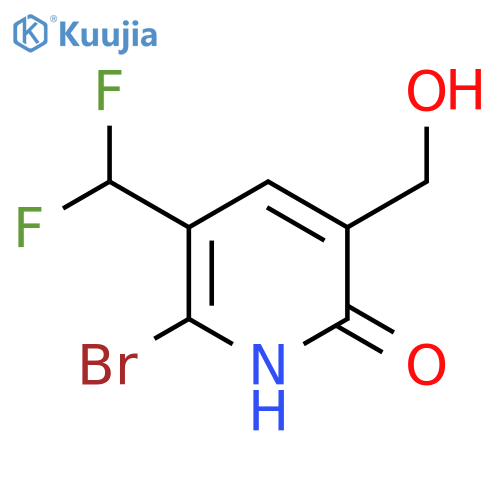 2-Bromo-3-(difluoromethyl)-6-hydroxypyridine-5-methanol structure