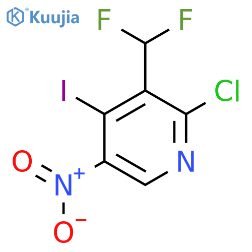 2-Chloro-3-(difluoromethyl)-4-iodo-5-nitropyridine structure