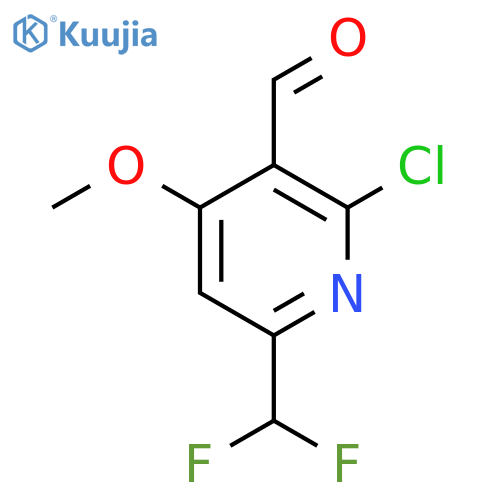 2-Chloro-6-(difluoromethyl)-4-methoxypyridine-3-carboxaldehyde structure