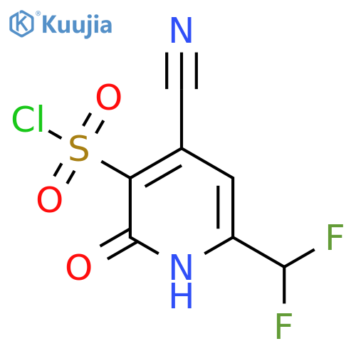 4-Cyano-6-(difluoromethyl)-2-hydroxypyridine-3-sulfonyl chloride structure