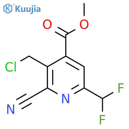Methyl 3-(chloromethyl)-2-cyano-6-(difluoromethyl)pyridine-4-carboxylate structure