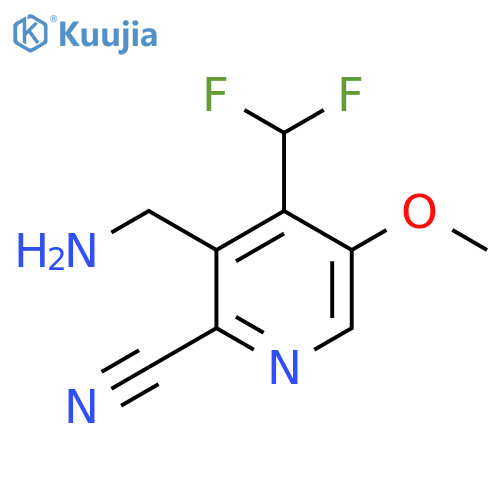 3-(Aminomethyl)-2-cyano-4-(difluoromethyl)-5-methoxypyridine structure