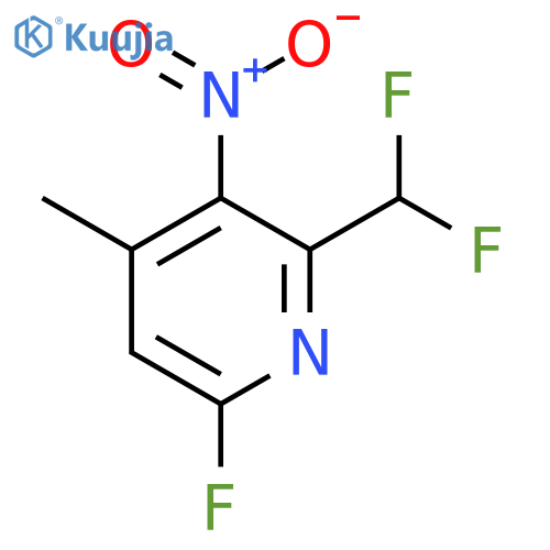 2-(Difluoromethyl)-6-fluoro-4-methyl-3-nitropyridine structure