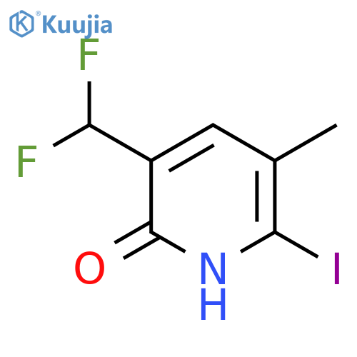 3-(Difluoromethyl)-2-hydroxy-6-iodo-5-methylpyridine structure