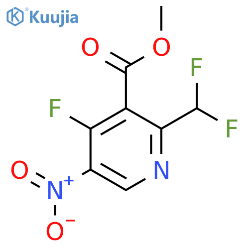 Methyl 2-(difluoromethyl)-4-fluoro-5-nitropyridine-3-carboxylate structure