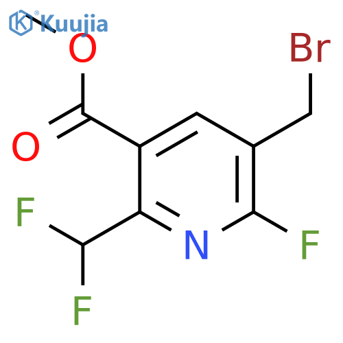 Methyl 3-(bromomethyl)-6-(difluoromethyl)-2-fluoropyridine-5-carboxylate structure