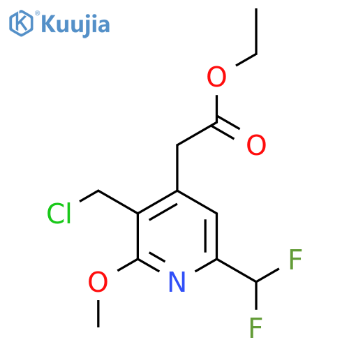 Ethyl 3-(chloromethyl)-6-(difluoromethyl)-2-methoxypyridine-4-acetate structure
