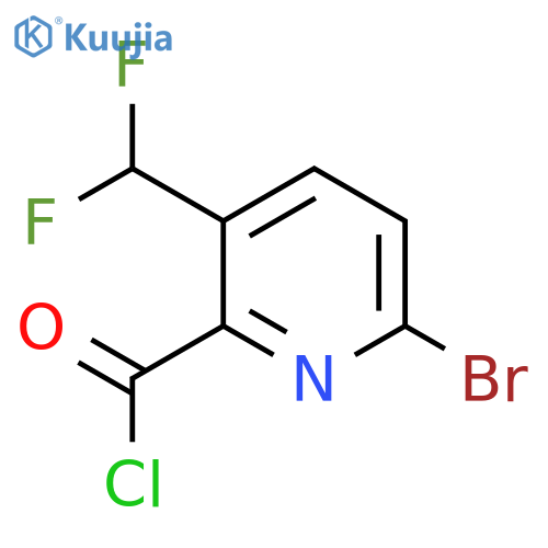 6-Bromo-3-(difluoromethyl)pyridine-2-carbonyl chloride structure