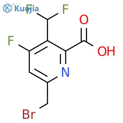 6-(Bromomethyl)-3-(difluoromethyl)-4-fluoropyridine-2-carboxylic acid structure