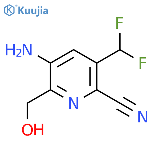 5-Amino-2-cyano-3-(difluoromethyl)pyridine-6-methanol structure
