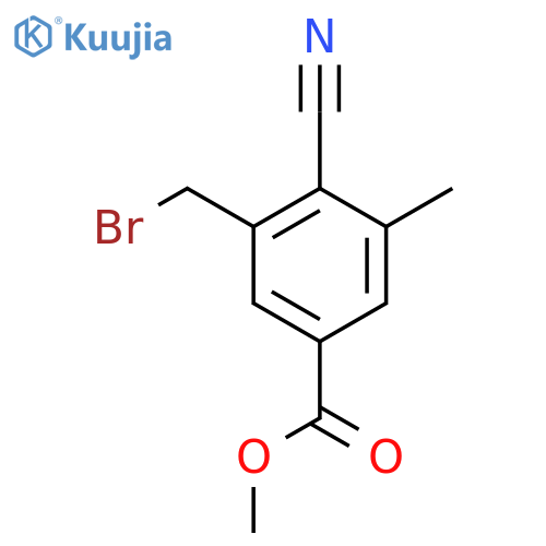 Methyl 3-bromomethyl-4-cyano-5-methylbenzoate structure