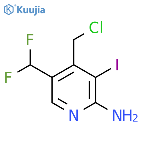 2-Amino-4-(chloromethyl)-5-(difluoromethyl)-3-iodopyridine structure