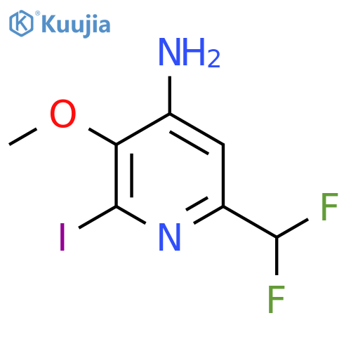 4-Amino-6-(difluoromethyl)-2-iodo-3-methoxypyridine structure