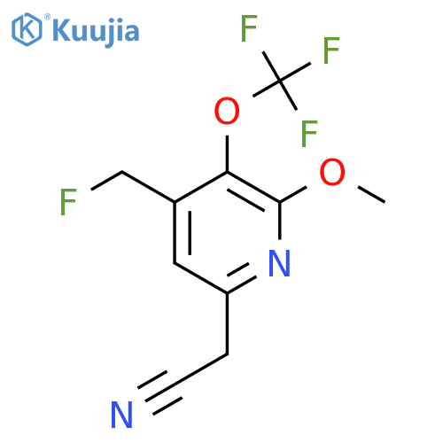 4-(Fluoromethyl)-2-methoxy-3-(trifluoromethoxy)pyridine-6-acetonitrile structure