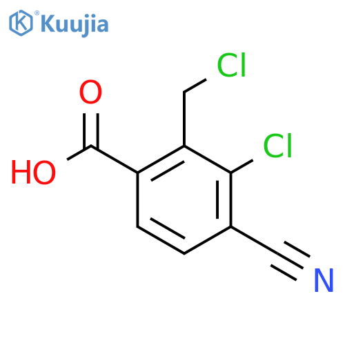 3-Chloro-2-chloromethyl-4-cyanobenzoic acid structure