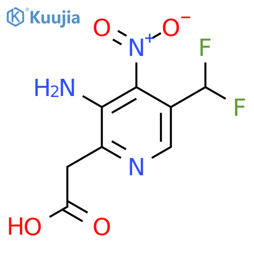 3-Amino-5-(difluoromethyl)-4-nitropyridine-2-acetic acid structure