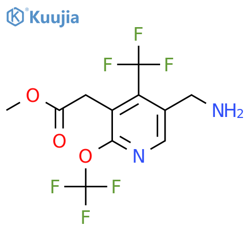 Methyl 5-(aminomethyl)-2-(trifluoromethoxy)-4-(trifluoromethyl)pyridine-3-acetate structure
