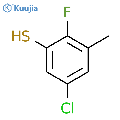 5-Chloro-2-fluoro-3-methylthiophenol structure