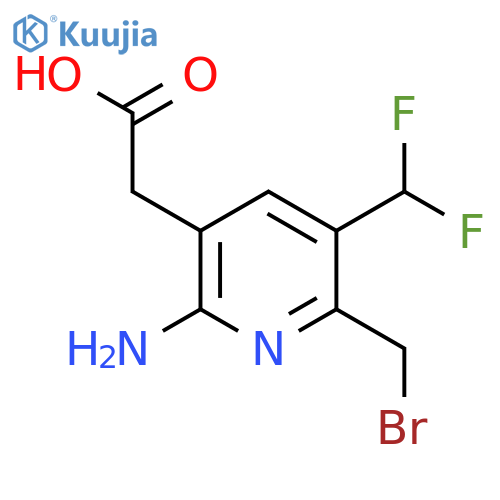 2-Amino-6-(bromomethyl)-5-(difluoromethyl)pyridine-3-acetic acid structure