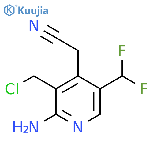 2-Amino-3-(chloromethyl)-5-(difluoromethyl)pyridine-4-acetonitrile structure