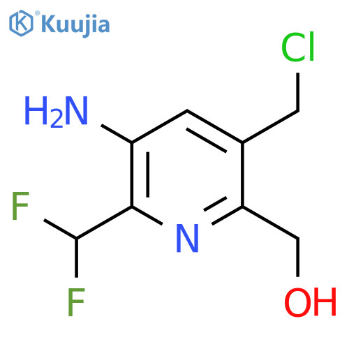3-Amino-5-(chloromethyl)-2-(difluoromethyl)pyridine-6-methanol structure