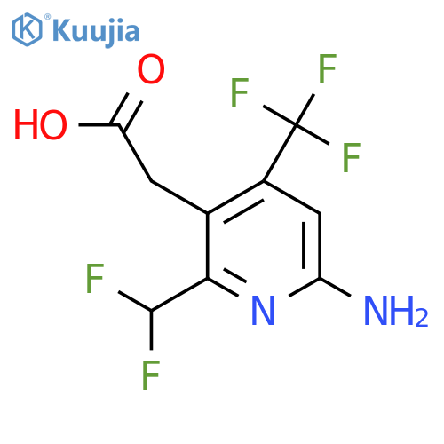 6-Amino-2-(difluoromethyl)-4-(trifluoromethyl)pyridine-3-acetic acid structure