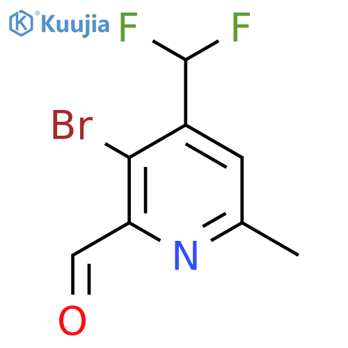 3-Bromo-4-(difluoromethyl)-6-methylpyridine-2-carboxaldehyde structure