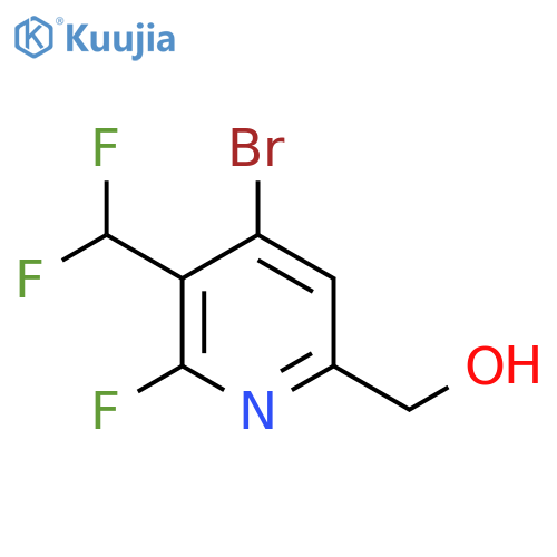 4-Bromo-3-(difluoromethyl)-2-fluoropyridine-6-methanol structure
