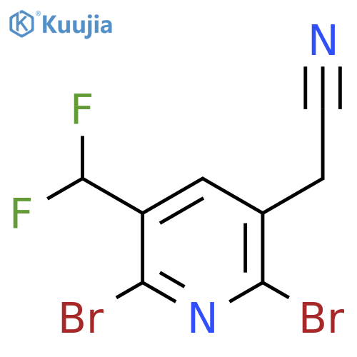 2,6-Dibromo-3-(difluoromethyl)pyridine-5-acetonitrile structure