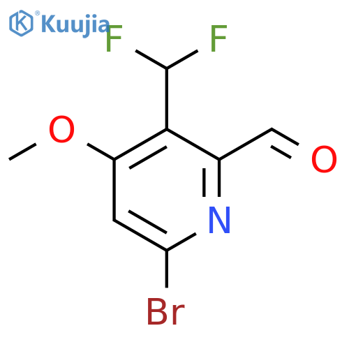6-Bromo-3-(difluoromethyl)-4-methoxypyridine-2-carboxaldehyde structure