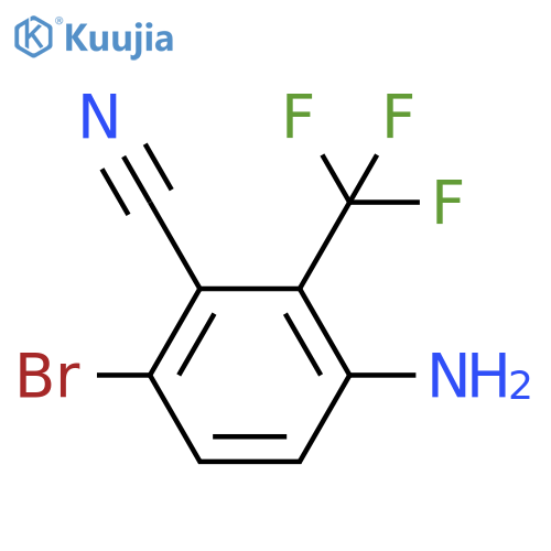 3-Amino-6-bromo-2-(trifluoromethyl)benzonitrile structure