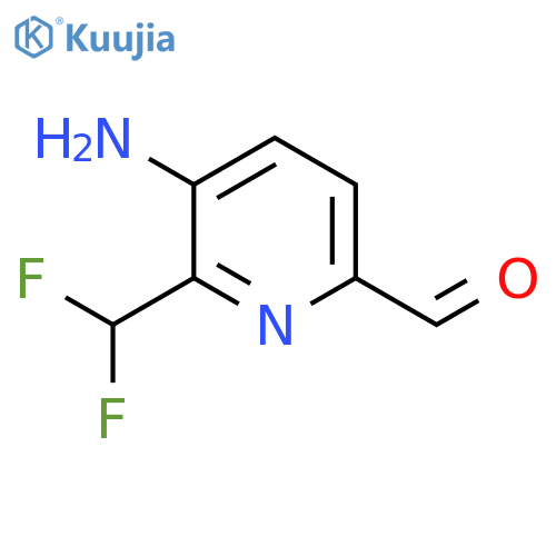 3-Amino-2-(difluoromethyl)pyridine-6-carboxaldehyde structure