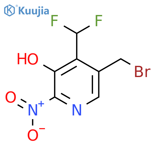 5-(Bromomethyl)-4-(difluoromethyl)-3-hydroxy-2-nitropyridine structure
