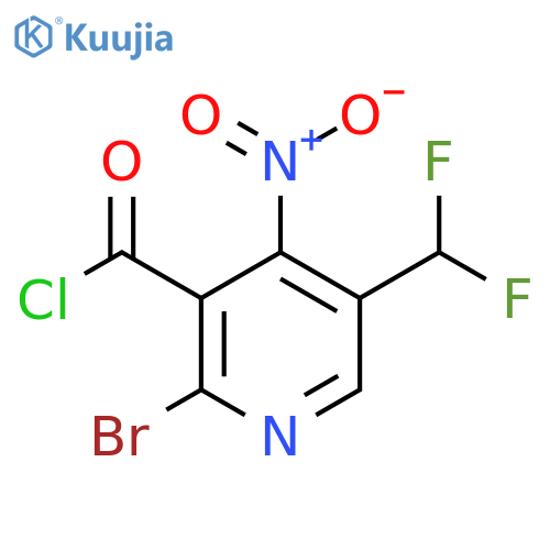 2-Bromo-5-(difluoromethyl)-4-nitropyridine-3-carbonyl chloride structure