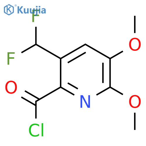 5-(Difluoromethyl)-2,3-dimethoxypyridine-6-carbonyl chloride structure
