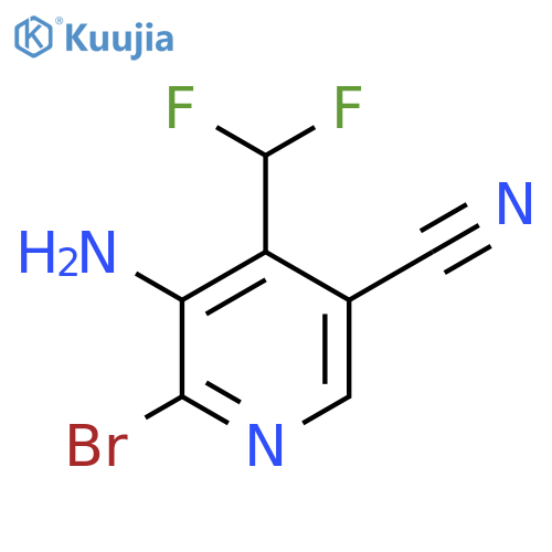 3-Amino-2-bromo-5-cyano-4-(difluoromethyl)pyridine structure
