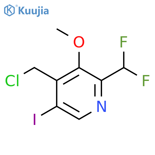 4-(Chloromethyl)-2-(difluoromethyl)-5-iodo-3-methoxypyridine structure