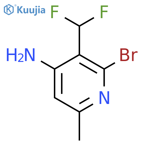 4-Amino-2-bromo-3-(difluoromethyl)-6-methylpyridine structure