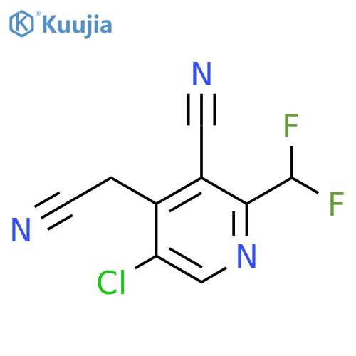 5-Chloro-3-cyano-2-(difluoromethyl)pyridine-4-acetonitrile structure