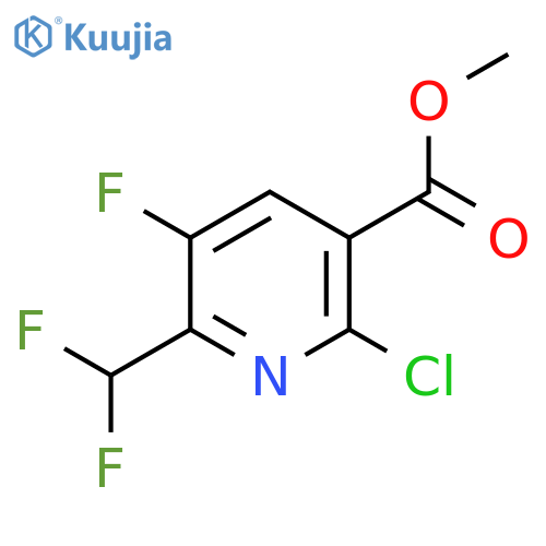 Methyl 2-chloro-6-(difluoromethyl)-5-fluoropyridine-3-carboxylate structure