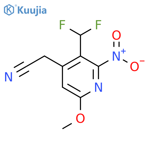 3-(Difluoromethyl)-6-methoxy-2-nitropyridine-4-acetonitrile structure